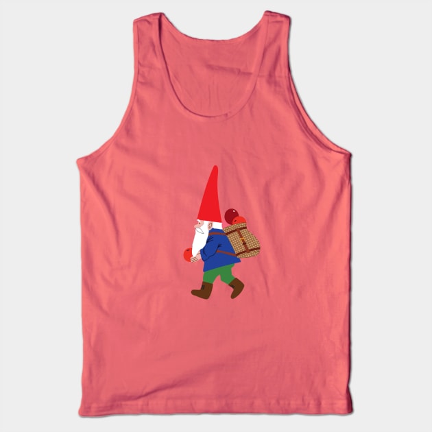 Gnome with a backpack of berries Tank Top by Jennifer Ladd